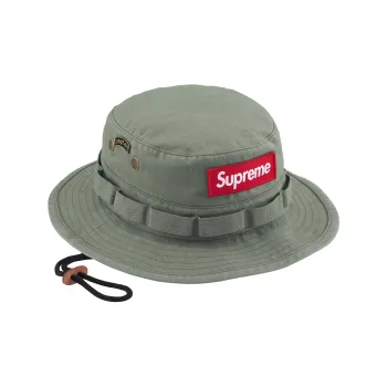 Supreme Cotton Bucket Hats Unisex Green