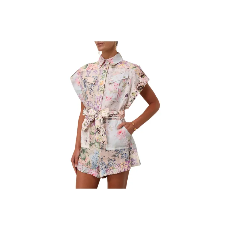 Zimmermann Halliday Cuffed Playsuit-4