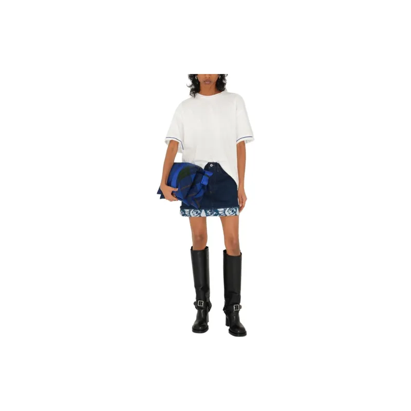 Burberry Logo Embroidered Crewneck T-Shirt-2