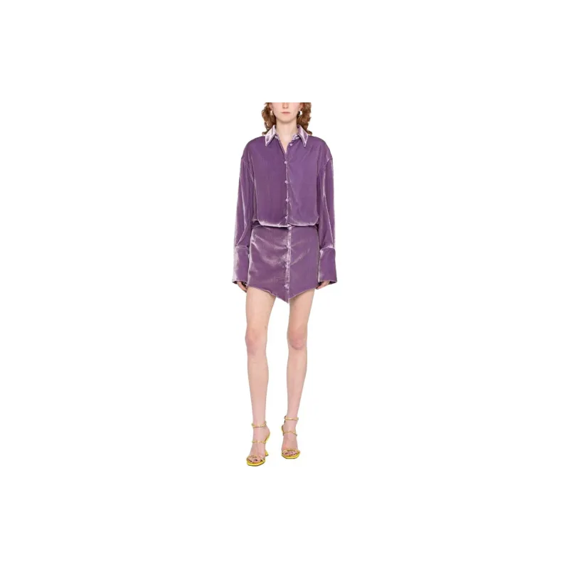 The Attico Sylvie Velvet Minidress-1