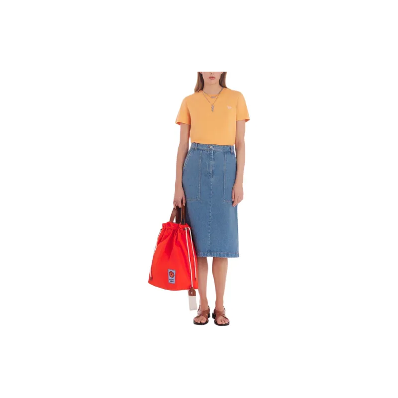 Maison Kitsune T Shirt Women's Orange-2