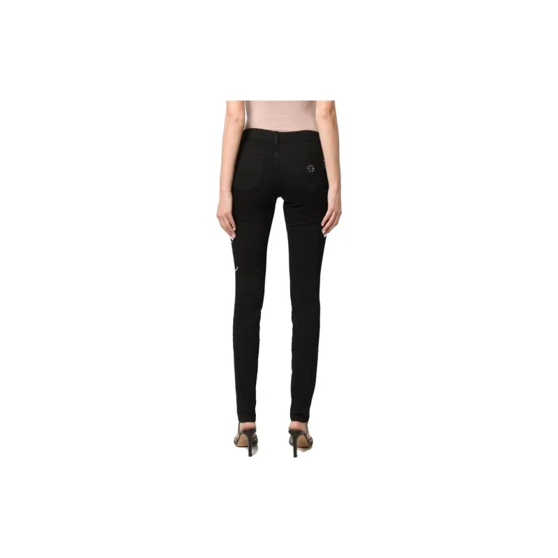PHILIPP PLEIN Logo embellished High waisted Skinny Jeans-2