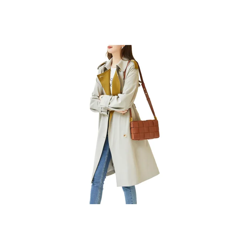 【dme】 Trench Coat Women's Light Coffee-2