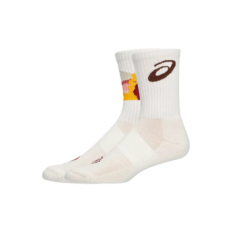 Asics MOUNTAIN SPORT CREW Mid-Calf Socks Unisex 2 Pack Oat Mixed Color-0