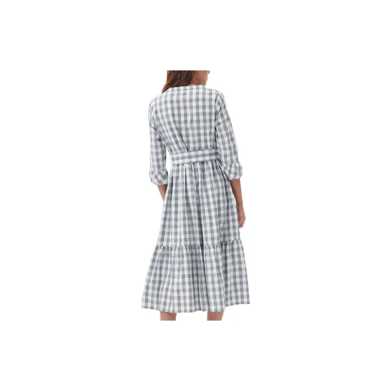 BARBOUR Barbour Seamills Midi Long-Sleeved Dresses Women's White-2