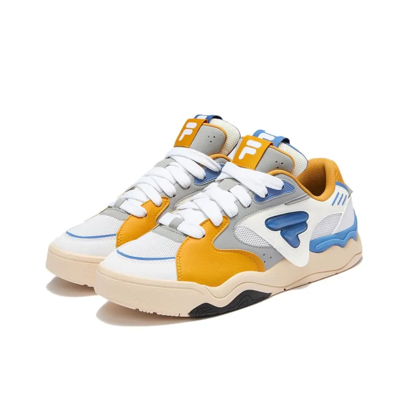 FILA FUSION Kick 2.0 Anti Slip And Wear Resistant Breathable Low Top Skateboard Shoes Men's White-1