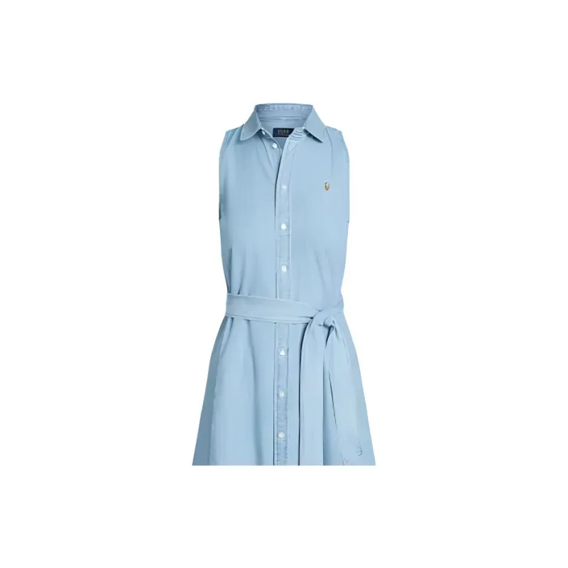 Polo Ralph Lauren SS24 Sleeveless Dress Women's Indigo-2