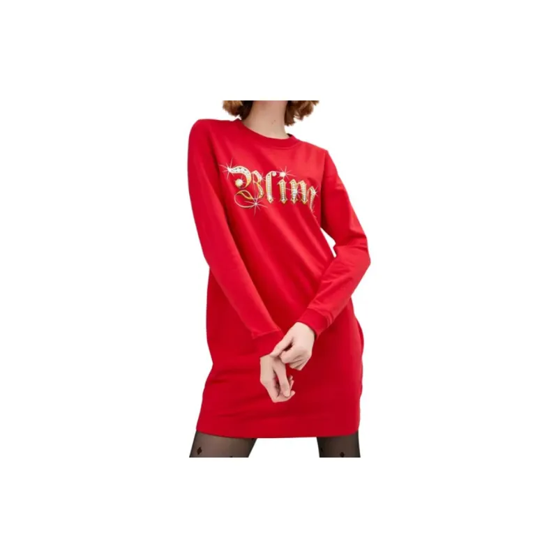 LOVE MOSCHINO Long Sleeved Dresses Women's Red-1