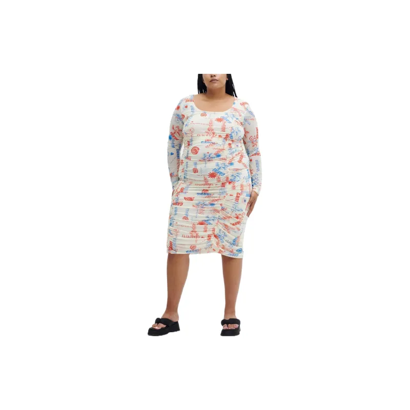 GANNI Long-Sleeved Dresses Women's White-2