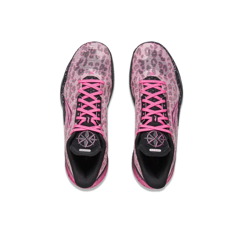 LiNing Knife 5 Slip Resistant Rebound Coverage Low Top Performance Basketball Shoes Men's Black Pink-3