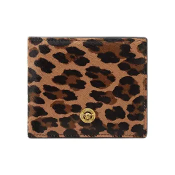 FANSIZHE MEDUSA BIGGIE Series Calfskin Wallet Men's Leopard Print