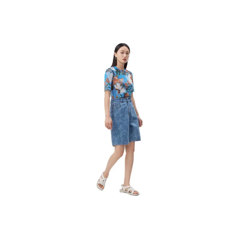 Broadcast Denim Shorts Women's Denim Blue-1