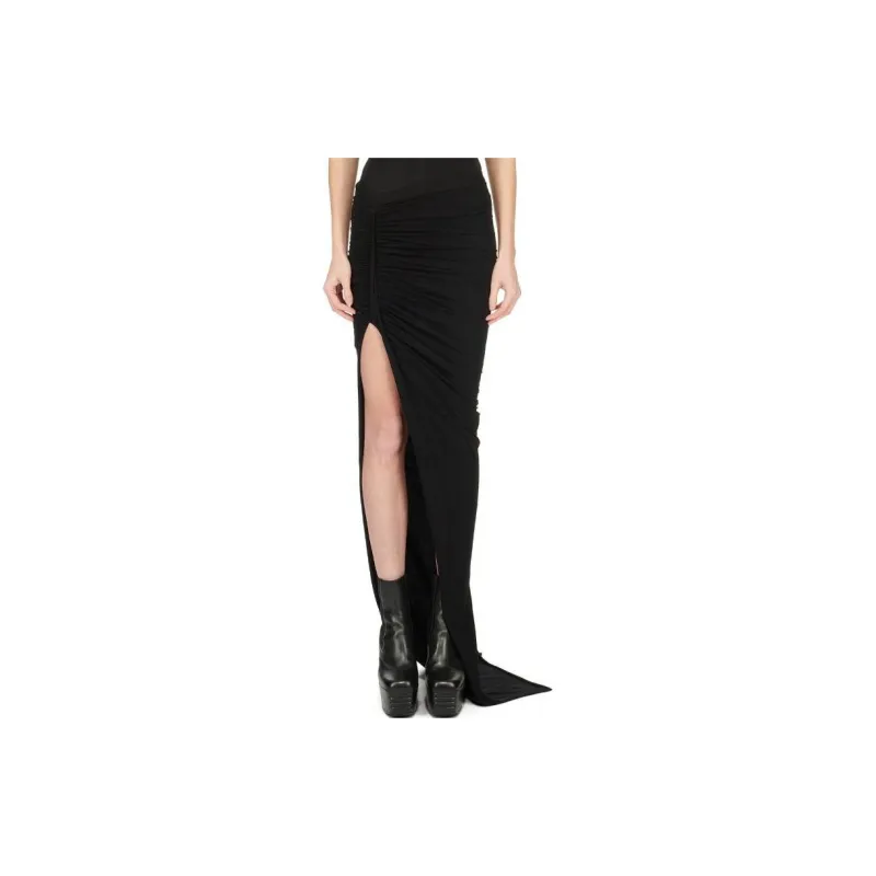 RICK OWENS Edfu Gathered detail Maxi Skirt-1