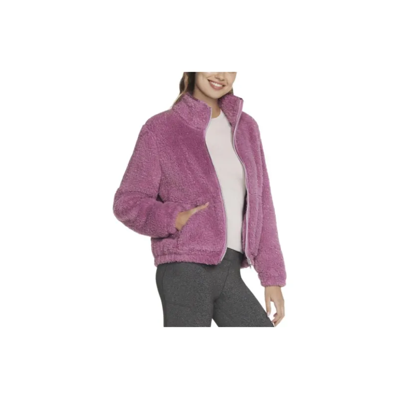 Skechers GO SNUGGLE Velvet-feel Coat Women's Light Purple-2