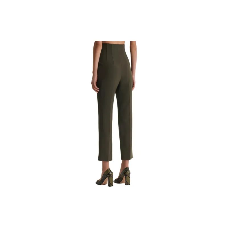 SCANLAN THEODORE Tailored Crop Trouser Suit Trouser Women's Jungle/Natural Green-2