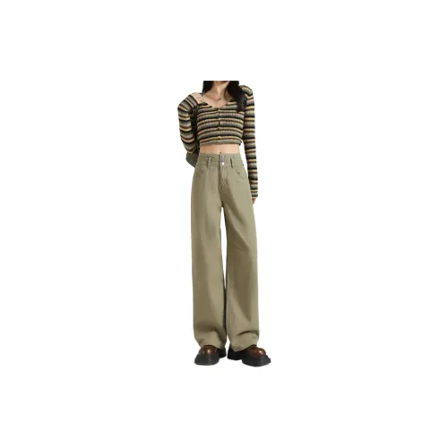 Tonlion Casual Pants Women's Light Army Green