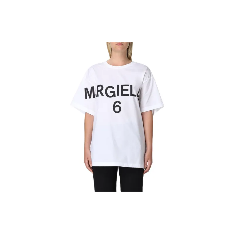 MM6 Maison Margiela Logo print Short sleeved T shirt-2