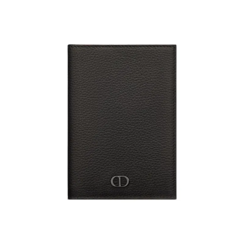 DIOR Cow Leather Passport Holder Regular Men's Black-0