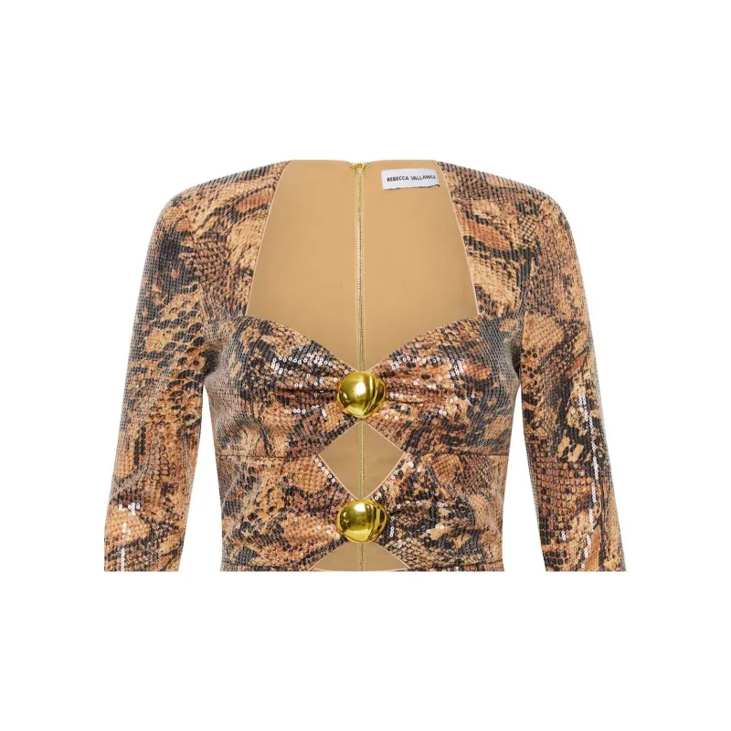 Rebecca Vallance Bellis Snakeskin print Mini Dress-2