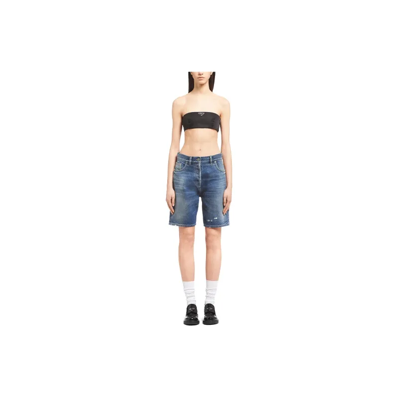 PRADA Denim Shorts Women's Blue-1