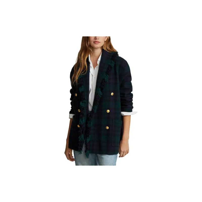 Polo Ralph Lauren Plaid Double-breasted Wool Blazer-1