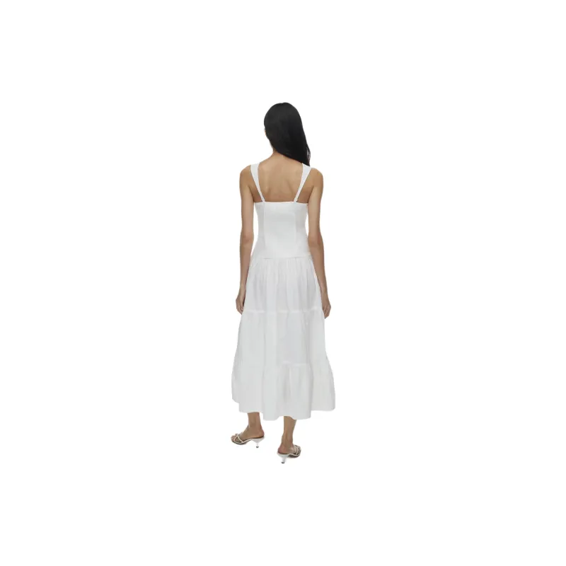 ARITZIA Sunday Best Strudel Poplin Maxi Dress Slip Dresses Women's White/White-3