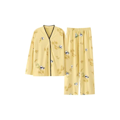 Pretty Lady Pajama Set Women's Ginger Yellow