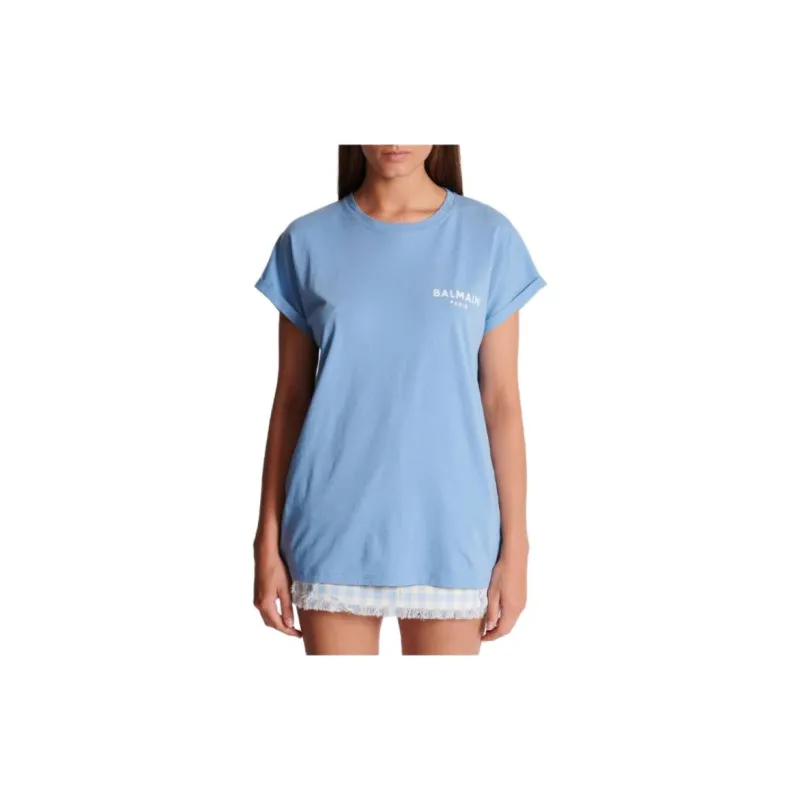 BALMAIN T Shirt Women's Blue-3