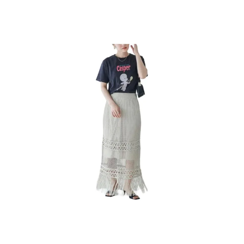 FREAK'S STORE Casual Long Skirt Women's Gray-3