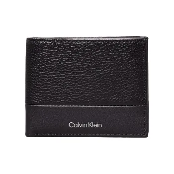 CALVIN KLEIN Litchi Grain Leather Wallet Men's Black