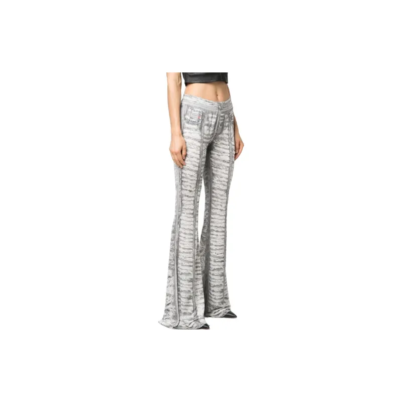 DIESEL Denim-print Flared Trousers-1