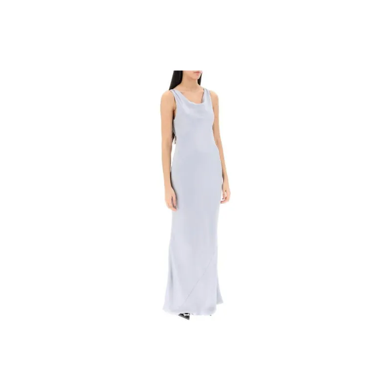 NORMA KAMALI Slip Dress Women's Light Blue-3