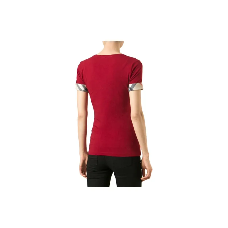 Burberry T Shirts Women's Red-3