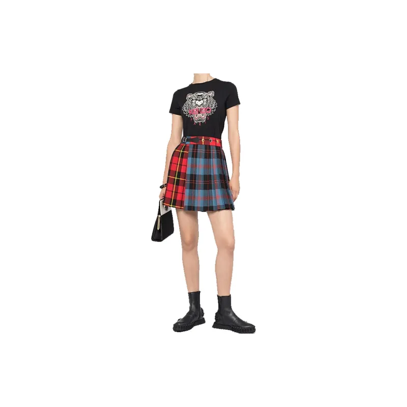 KENZO Classic Tiger Head T Shirts Women's Black-4