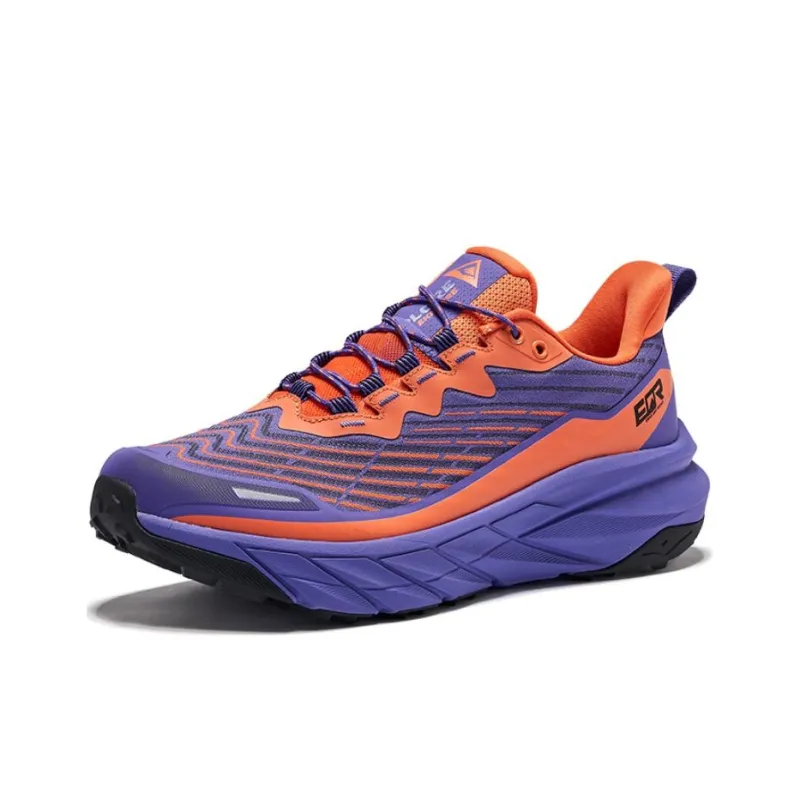 Erke Aspect Low Top Running Shoes Men's Signal Purple Fluorescent Orange-2