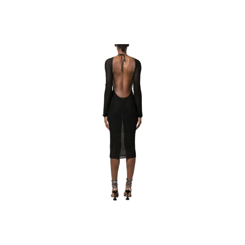 Nensi Dojaka Long sleeve Open back Dress-2