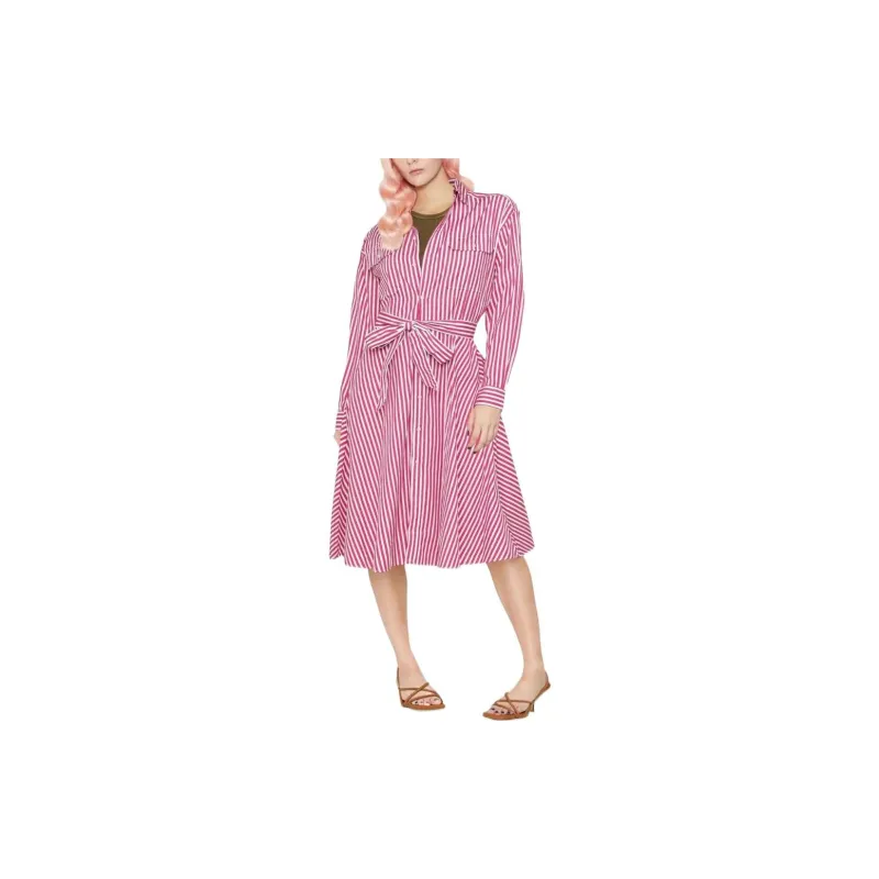 Polo Ralph Lauren SS22 Long Sleeved Dress Women's Pink-1