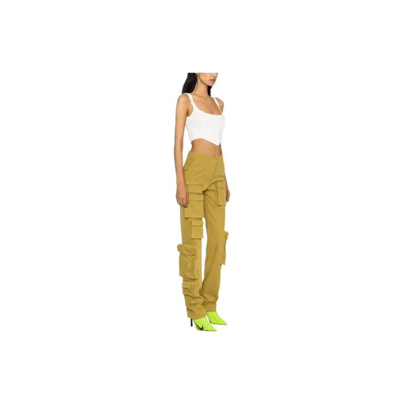 OFF WHITE Co Multipocket Straight leg Cargo Trousers-3