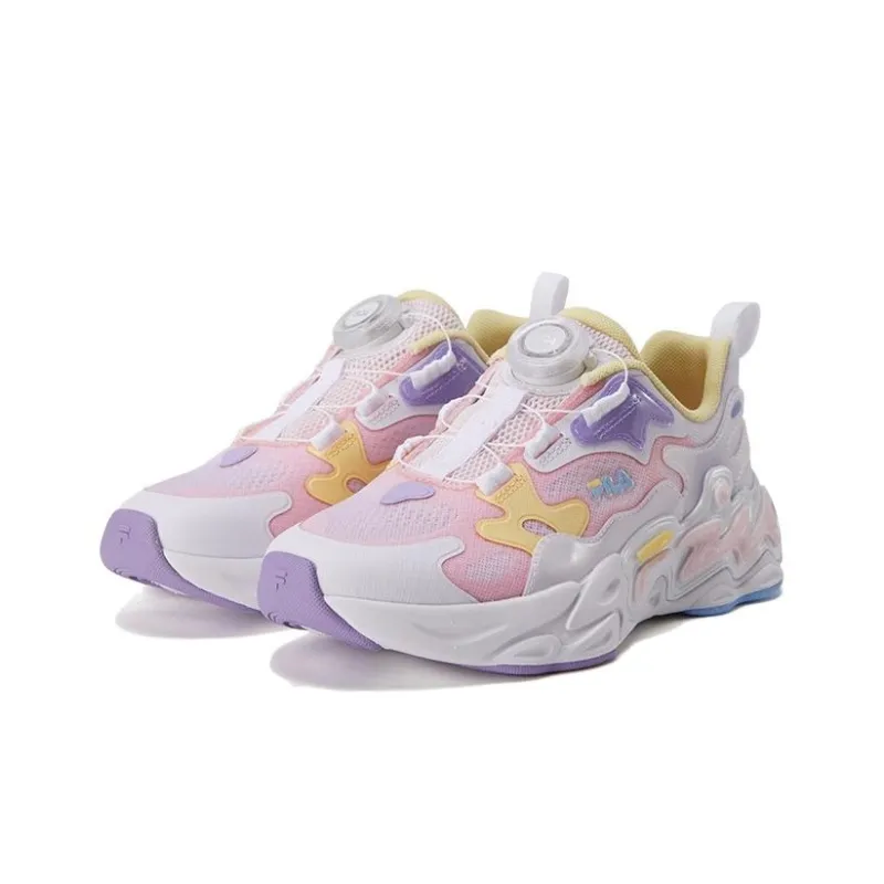 FILA KIDS Breathable Lightweight Low-Top Kids' Running Shoes Plain Mist Pink Teenagers-2