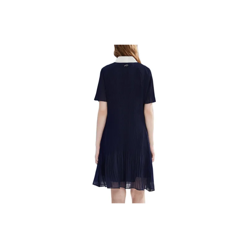 DKNY SS24 Short Sleeved Dress Women's Navy Blue-2