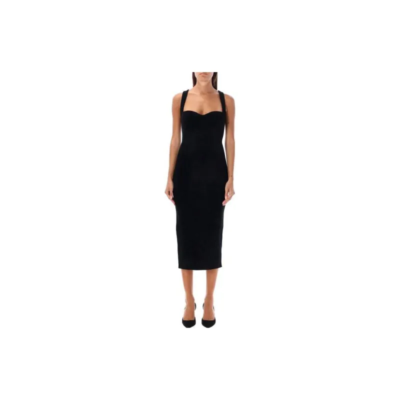 PHILOSOPHY DI LORENZO SERAFINI Sweetheart Neck Midi Dress-1