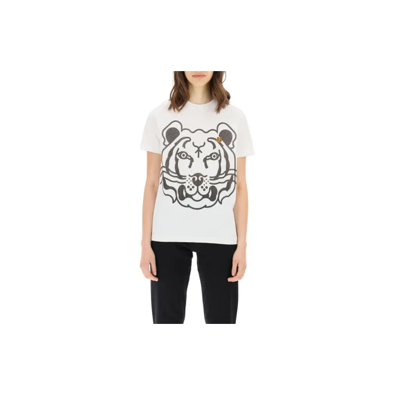 KENZO Classic Tiger Head T Shirt Women's White-2