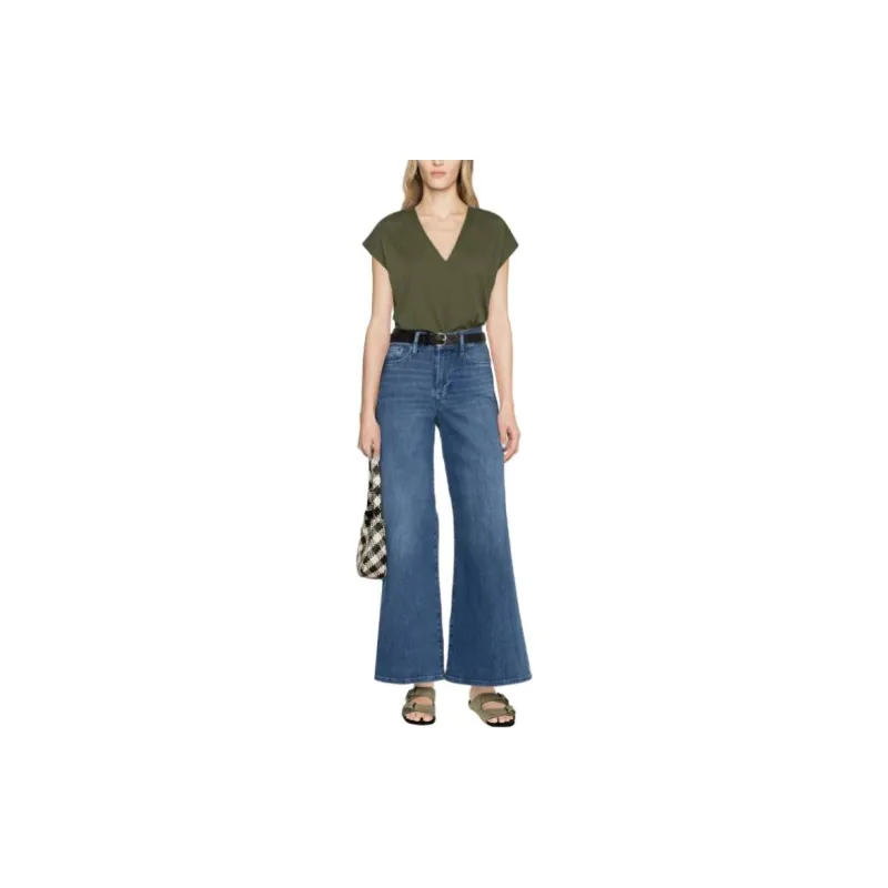 FRAME Le Palazzo Crop Wide leg Jeans-1