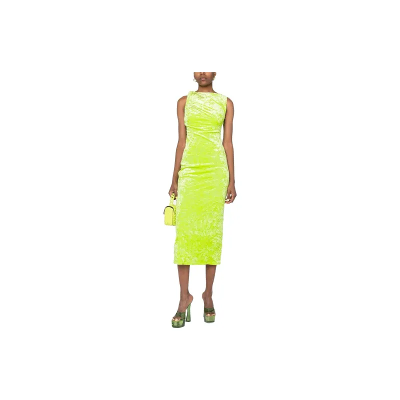 VERSACE Sleeveless Dresses Women's Neon Green-1