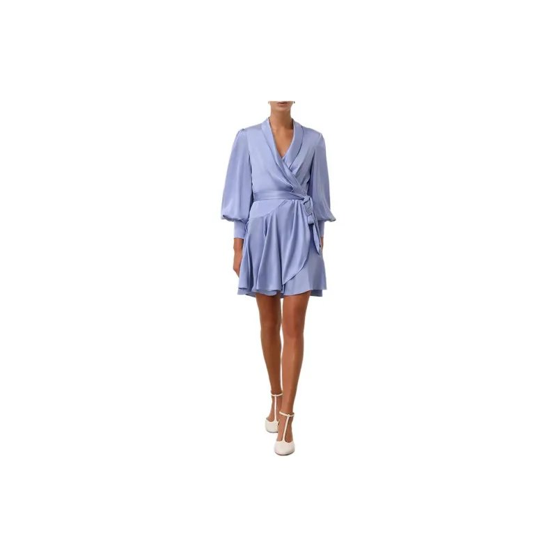 Zimmermann SS24 Long-Sleeved Dresses Women's Hydrangea Blue-1
