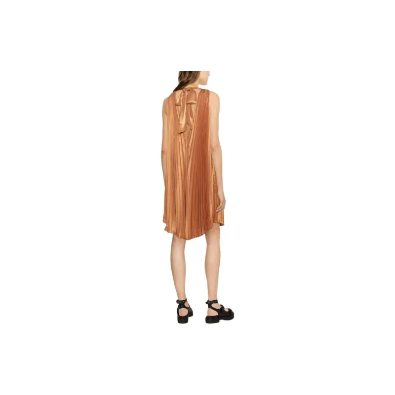 STYLAND Sleeveless Dress Women's Pumpkin Orange-2
