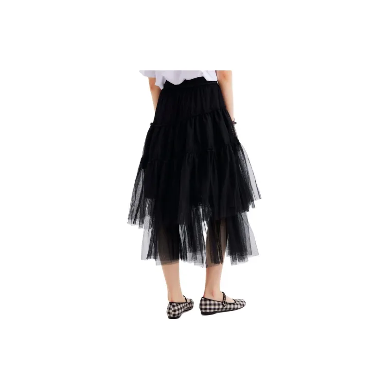 Teenie Weenie Casual Long Skirts Women's Black-3