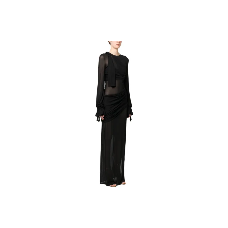 TOM FORD Long Sleeved Dresses Women's Black-3