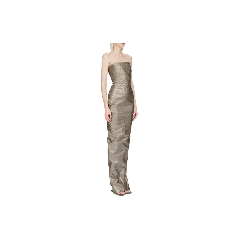 RICK OWENS Floor-Length Strapless Bustier Gown-1