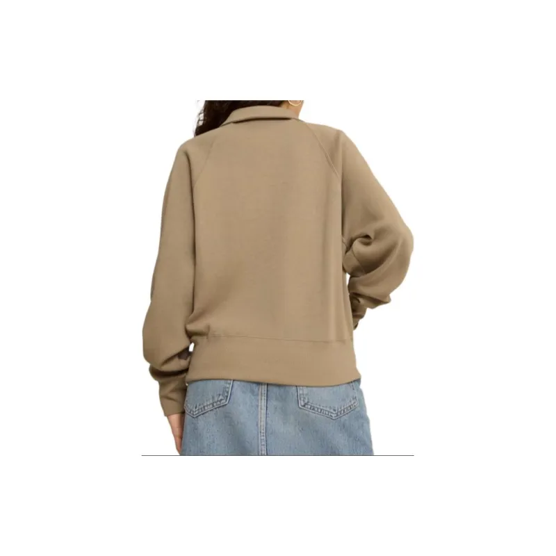 PUMA CLASSICS+ CLASSICS+ Half Zip Polo Crew Women's Polo Shirt Women's Light Brown-2